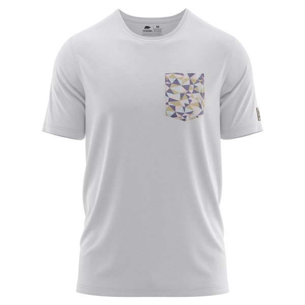 FORSBERG T-Shirt mit Brusttasche im polygonen Design