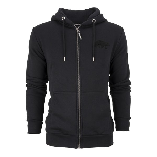 FORSBERG Zip-Hoodie mit Frottee Logo