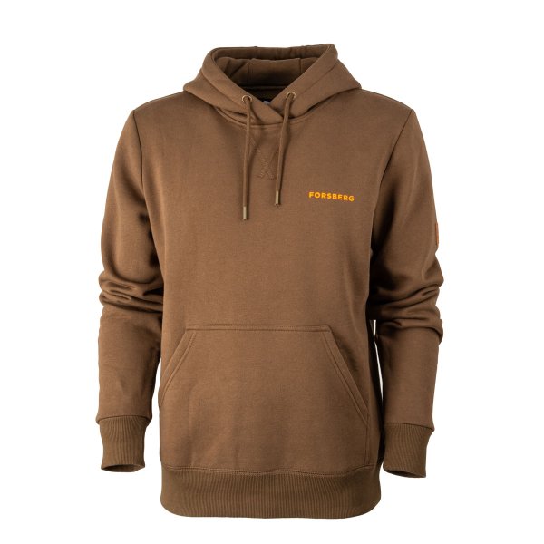 FORSBERG brown hoodie with logo on chest and back