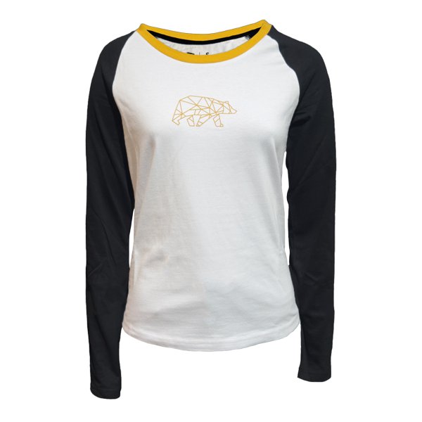FORSBERG two-tone long sleeve shirt with chest logo for women