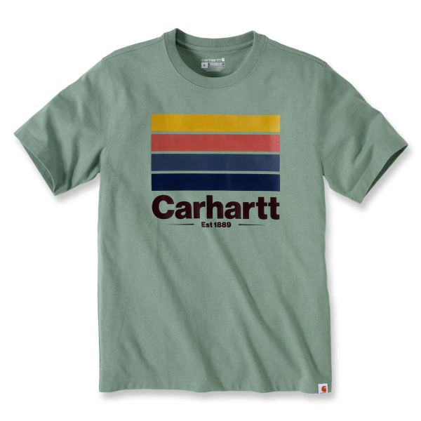 Carhartt T-shirt met zwaargewicht lijnmotief